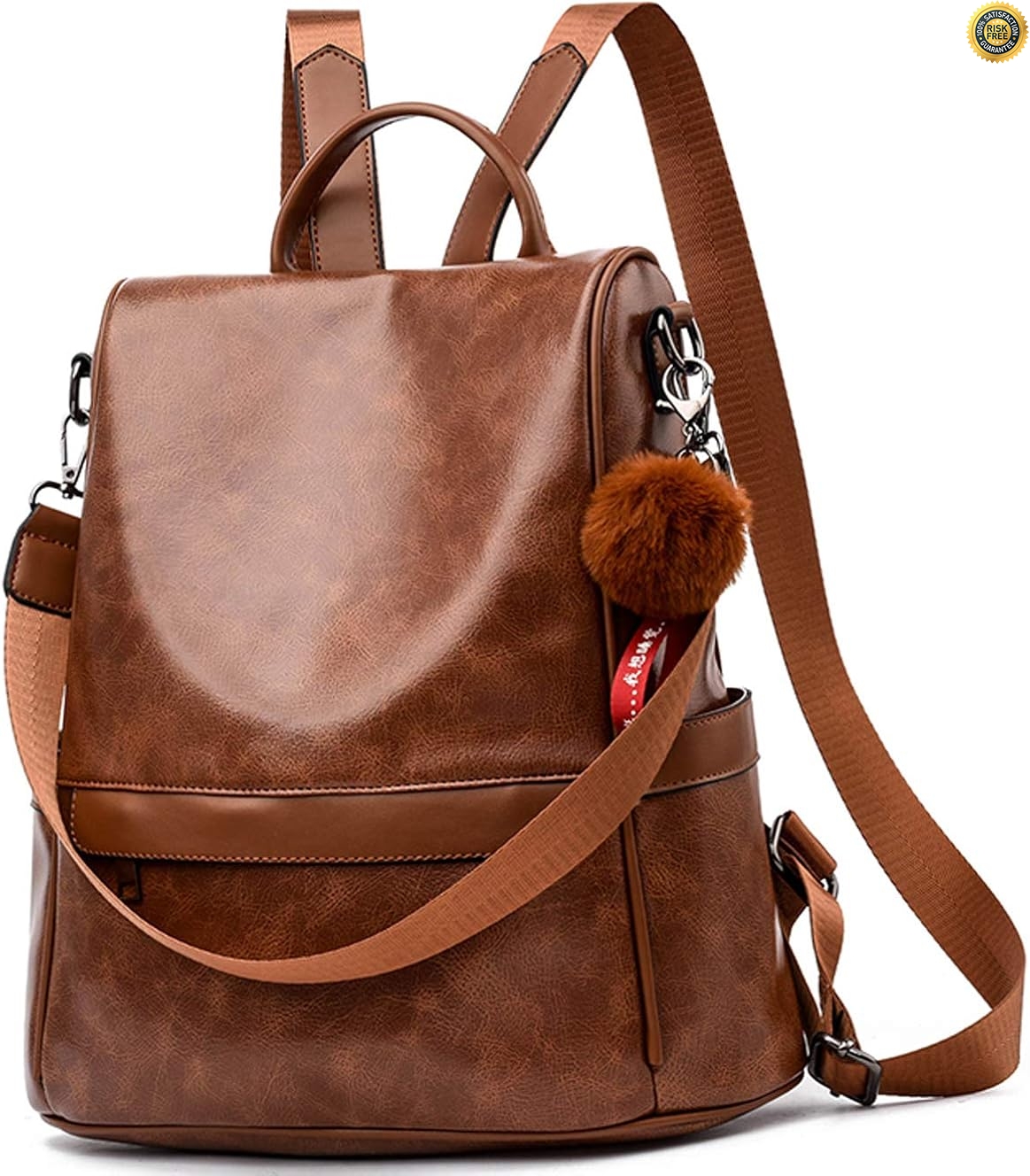 Detalles de Anti robo Mujer Mochila de Cuero de pu mochila de Bolsa de mano (Bronceado) Detalles de Anti robo Mujer Mochila de Cuero de pu mochila de Bolsa de mano (Bronceado)